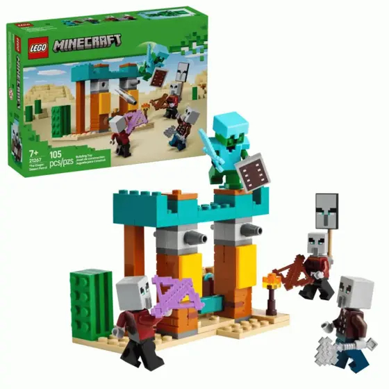 Lego Minecraft A Patrulha do Deserto Illager 105 Peças
