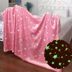 Manta Bebe Infantil Microfibra Varias Cores Brilha no Escuro Antialergica