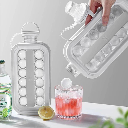 Garrafa Squeeze Forma de Gelo Cubos Portátil Silicone