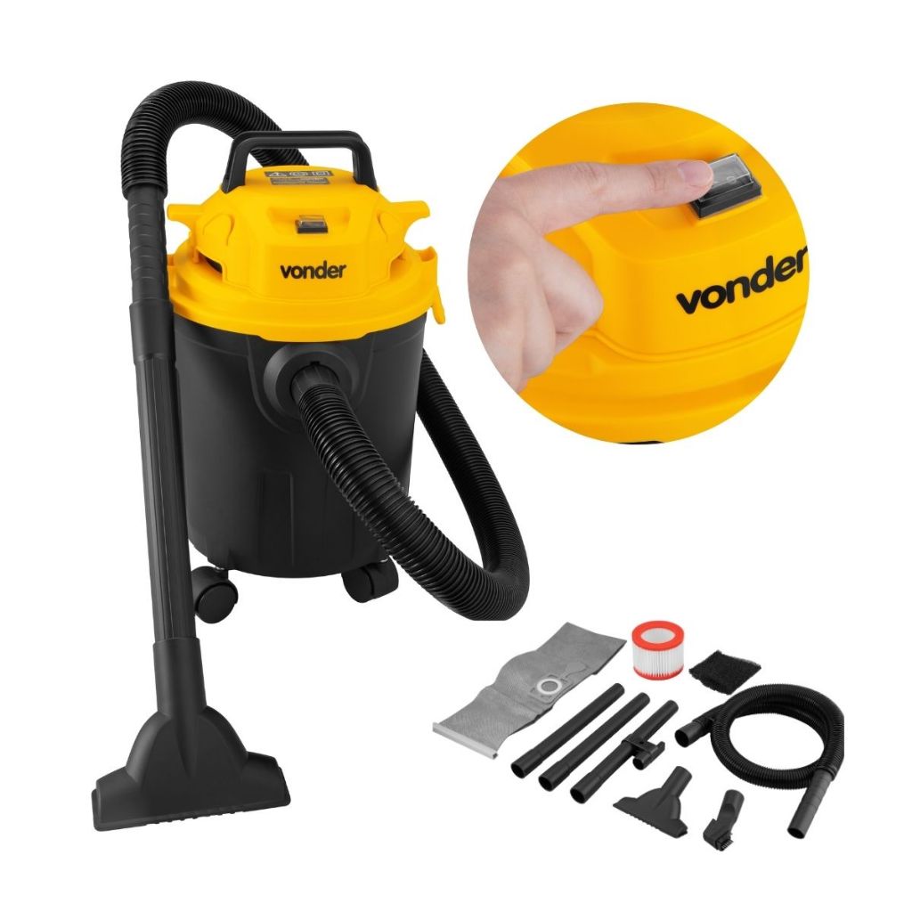 Aspirador de pó e líquidos 10 Litros 1.000W Com Função Soprar APV1010 Vonder em Oferta na Shopee