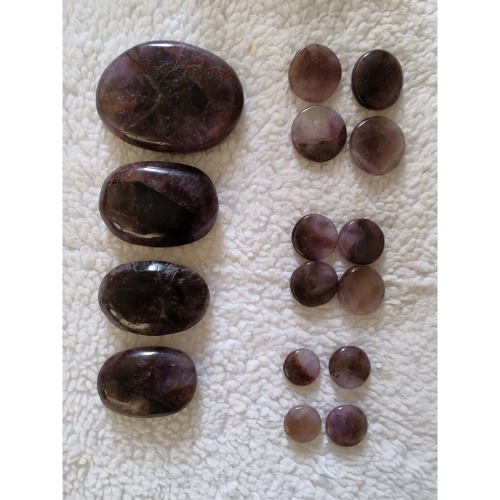 Ametistas Super Seven - kit massagem de cura Reiki e Esotérico.Kit 08/10 PCs,800 Gr / 01 kg .
