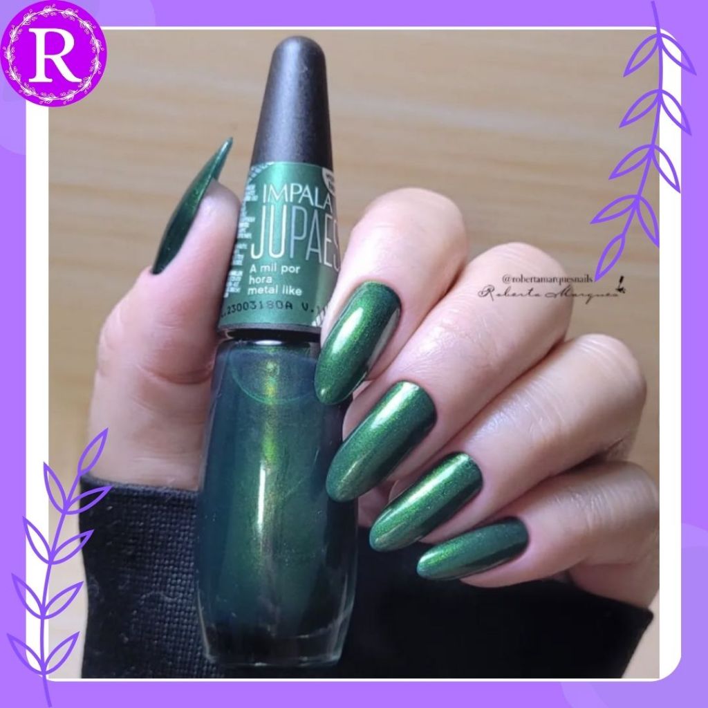Esmalte Impala A Mil Por Hora Coleção Jupaes Metal Like 7,5ml Hipoalergênico Vegano.