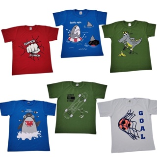 Kit 3 Camisetas Infantil Juvenil Menino (1 ao 16) 100% Algodão em Oferta na Shopee