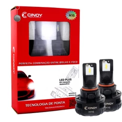 Lâmpada Super Led Cinoy Plus Com Par H16 6500k Sem Erro