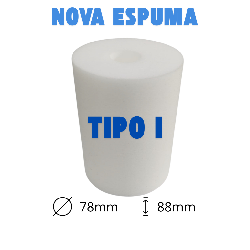 Filtro Refil Esponja Cartucho TIPO 1 Espuma Cartucho Piscina Reutilizável.