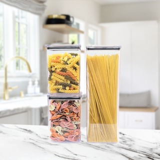 Kit 3 Potes Hermético 1,1 2,3l Armazenar Alimento Organizar em Oferta na Shopee