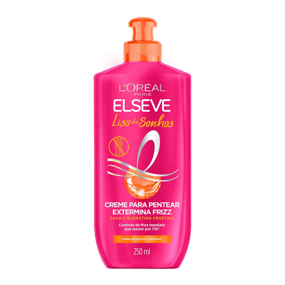 Creme Para Pentear Liso dos Sonhos Extermina Frizz Elseve 250ml - Beauty