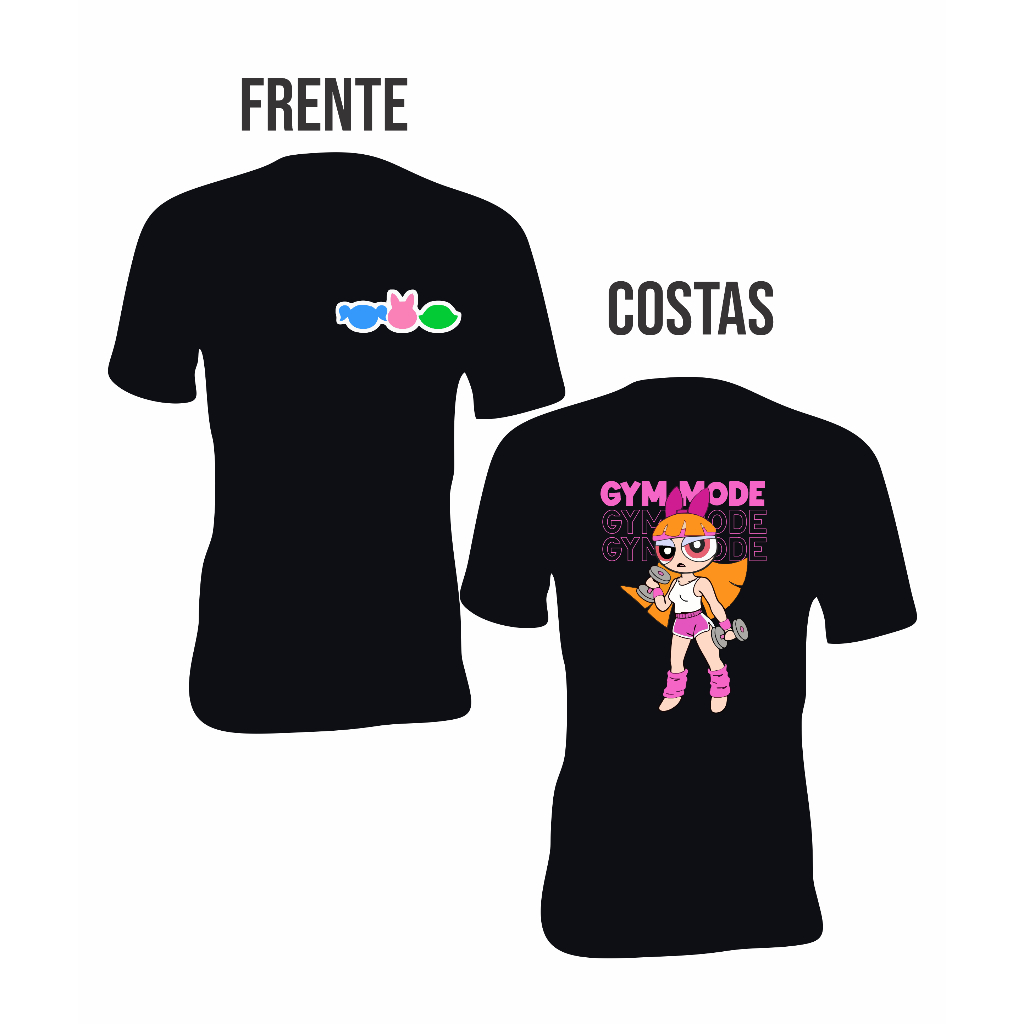 Camiseta camisa estampa meninas superpoderosas florzinha academia gym basica unissex manga curta