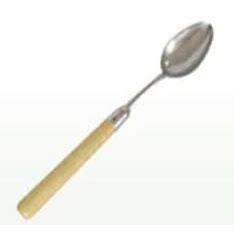 utensílios de cozinha-Concha Colher Escumadeira Garfo-Alumínio fundido e cabo madeira
