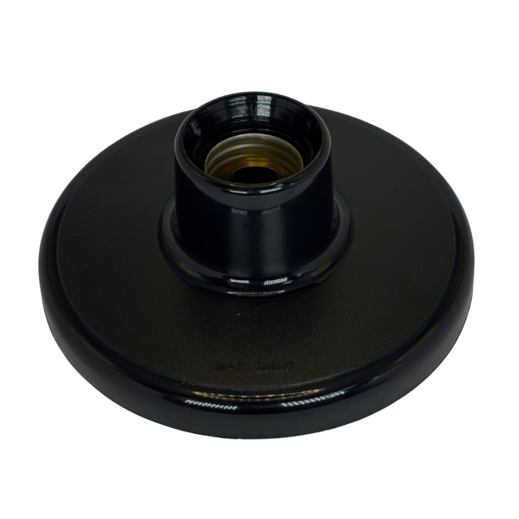 Luminária Plafon Teto Parede Soquete E27 Preto Moderno