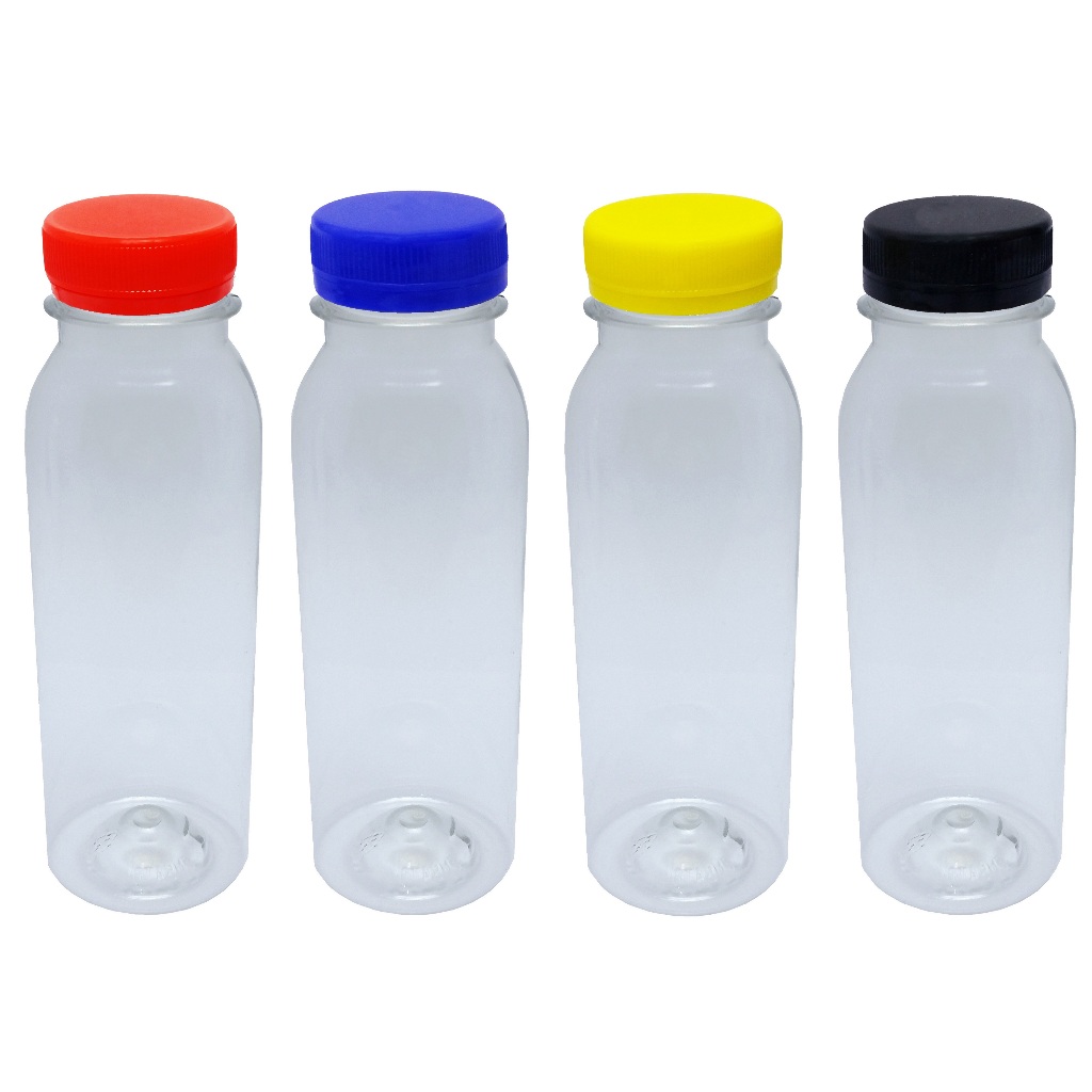 196 Frascos Plástico Cristal Pet 250ml Tampa Rosca Lacre Det