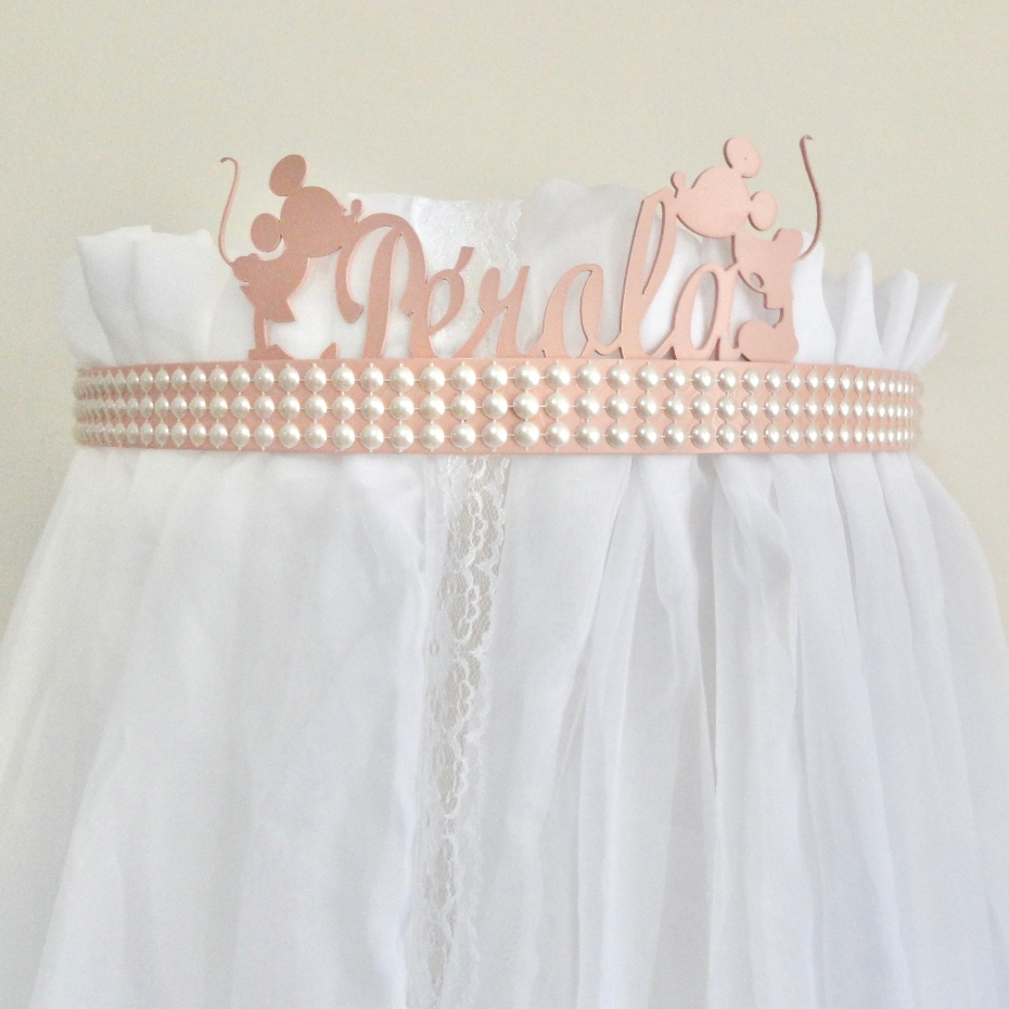 Kit Dossel Personalizado com Pérolas e Nome | Acompanha Mosquiteiro