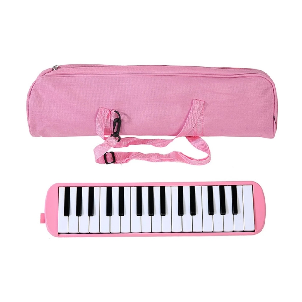 Escaleta Harmônica 32 Teclas Rosa Antonella Melódica Gaita de Boca com Bolsa e Acessórios em Oferta na Shopee