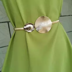 Cinto Feminino Metal Elástico Modelo Fivela Moda Blogueira cores Prata e Dourado LQZ6-18