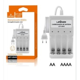 Carregador de pilhas Fonte Carregador De Quatro Slots Carregamento Rápido Lehmox 2043