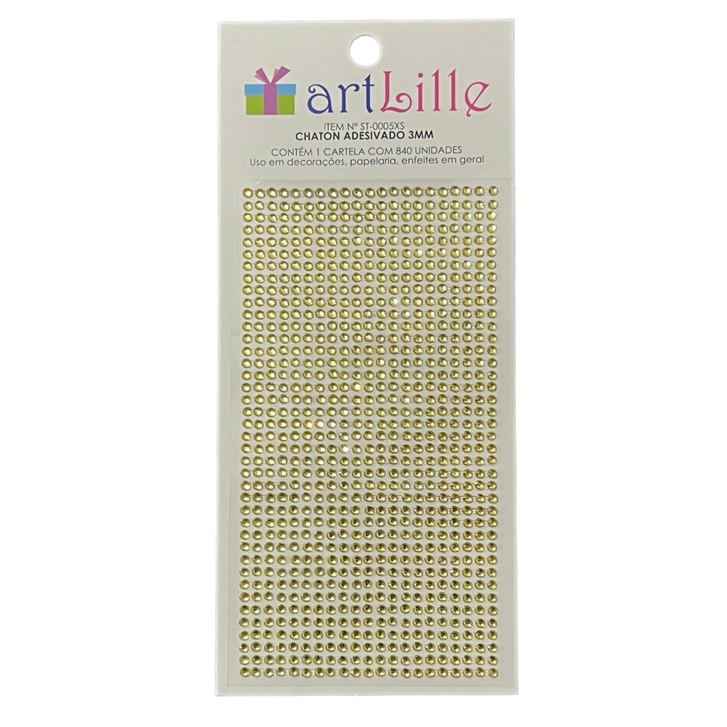 Chaton Adesivado 3mm Papelaria Decoração Cartela 840 Un