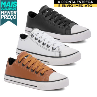 Tênis Feminino Caramelo White Star Sola Borracha Conforto Feito Em Couro Envio Rápido