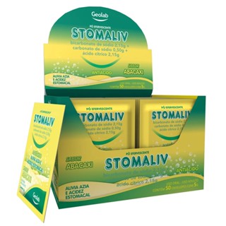 Stomaliv Caixa com 50 Sachês Sabor Abacaxi – Bem-Estar Após as Refeições em Oferta na Shopee
