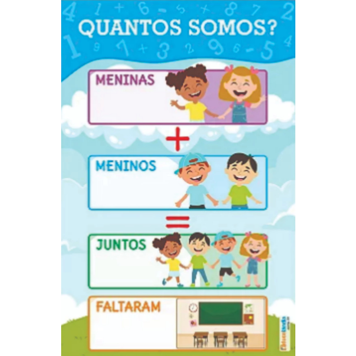 BANNER ARTE PRONTA PEDAGÓGICO - QUANTOS SOMOS em Oferta na Shopee