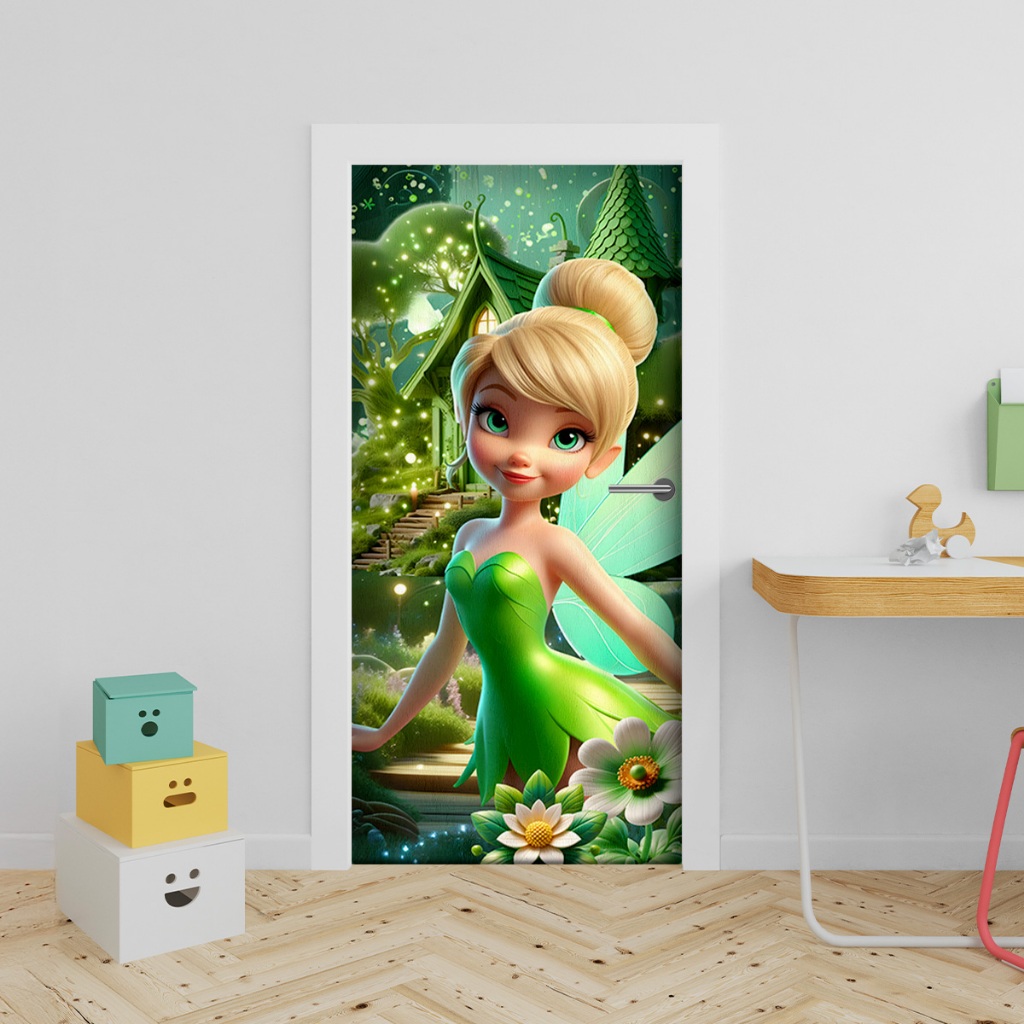 Capa Decorativa de Porta Sublimados C/ Elástico 0,75x2,10m Tema Fada em Oferta na Shopee