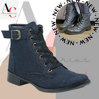 Coturno feminino botinha rasteira baixa estilo bota galocha feminina barata confortável e leve