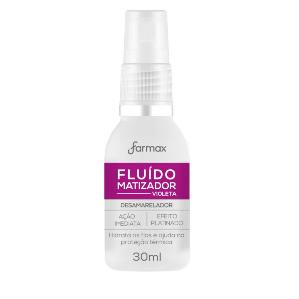 Fluído Matizador Violeta Desamarelador Farmax 30ml em Oferta na Shopee