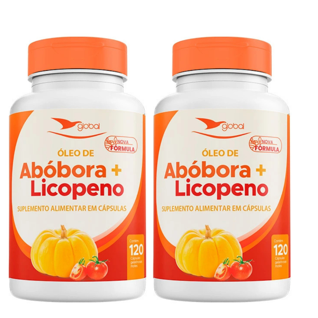 Kit 2x Óleo de Semente de Abóbora+Licopeno - 120 Cápsulas