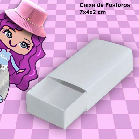 Embalagem tipo Caixa de Fósforo em papel Kraft/Branco- 07x04x02cm - pacote com 10 unidades em Oferta na Shopee