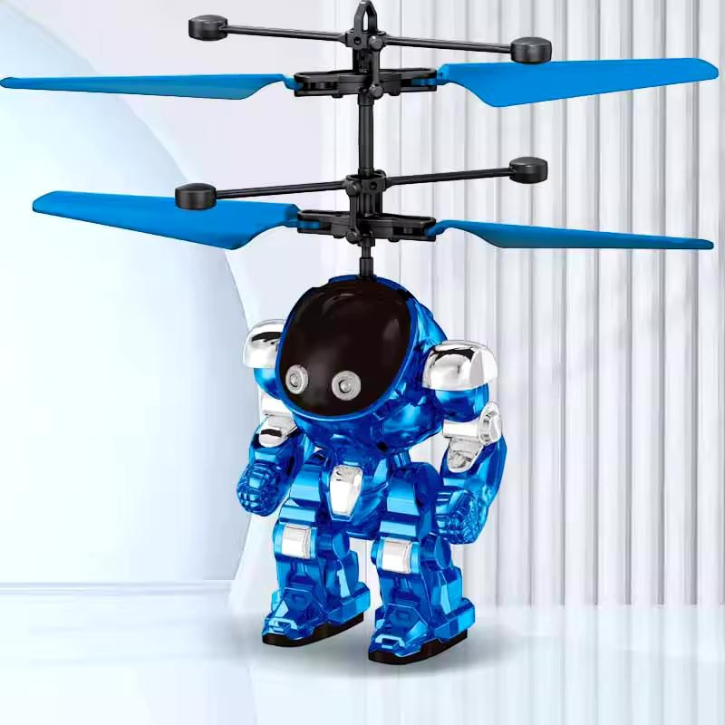 Helicóptero Robô Voador Controle Remoto Sensor Recarregável Mini Drone Avião Brinquedo