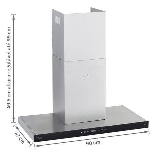 Coifa De Parede 90cm Preto E Inox Touch Control 220v - Oster