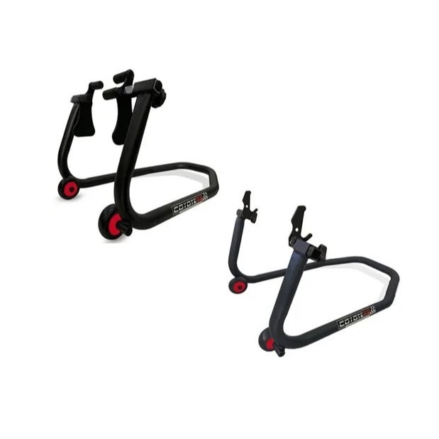 Kit Cavalete Dianteiro + Cavalete Traseiro Coyote - Modelo 2 Rodinhas em Oferta na Shopee