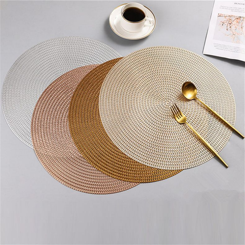 Kit 4 ou 6 Tapete De Mesa Posta Redondo Design Elegante Impermeável