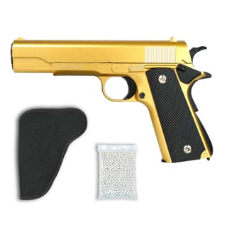 Pistola de Airsoft Spring VG 1911-V14 Gold 6mm – Rossi + Esferas + Coldre em Oferta na Shopee