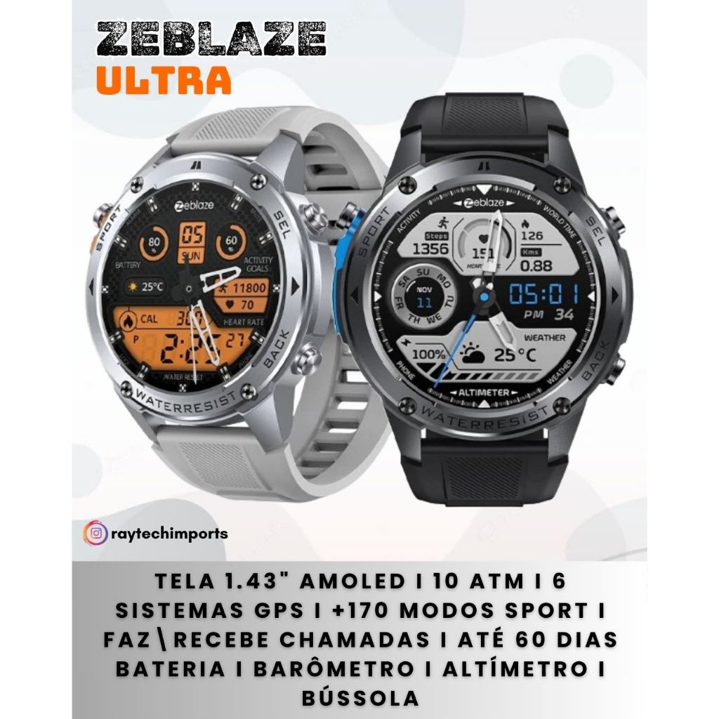 Smartwatch Zeblaze Stratos Ultra - Comprar com Melhor Preço em Aparelhos Vestíveis