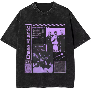 Camiseta Adulto/Infantil Chase Atlantic Lançamento Camiseta Em Algodao