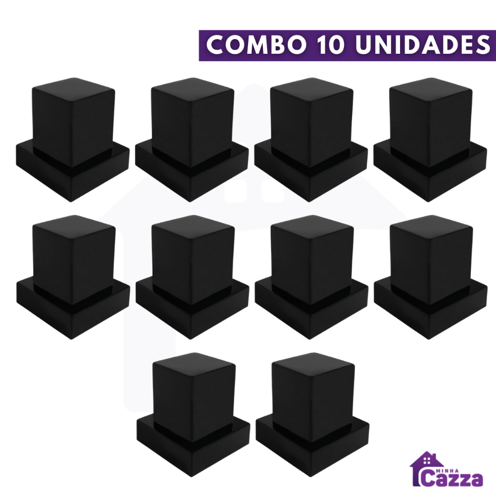Kit 10 Acabamento Para Registro Preto 1/2 3/4 Padrão 16 Estrias Chuveiro e Geral
