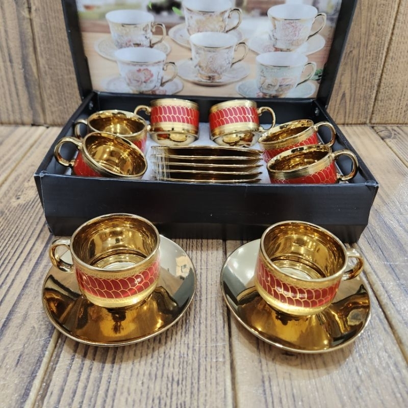 Xícara de café kit com 12 peças de Cerâmica em porcelana top10