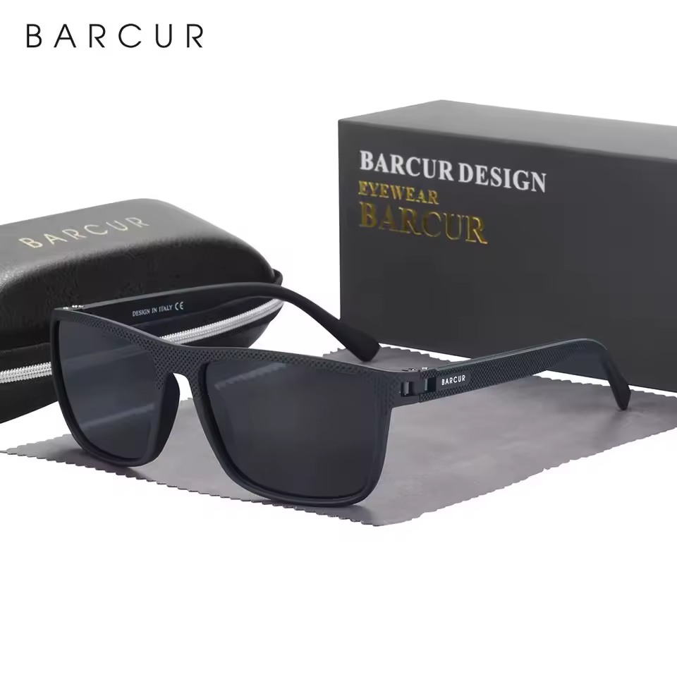 Óculos de Sol Polarizado BARCUR Proteção UV400 UVA e UVB Proteção, Estilo e Conforto para o Seu Dia a Dia! oculos escuro