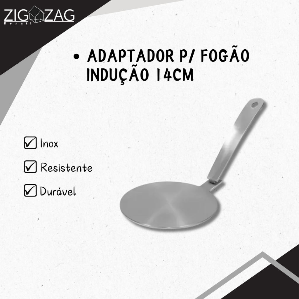 Adaptador de Inox para Fogão de Indução - 14cm - Home Appliances