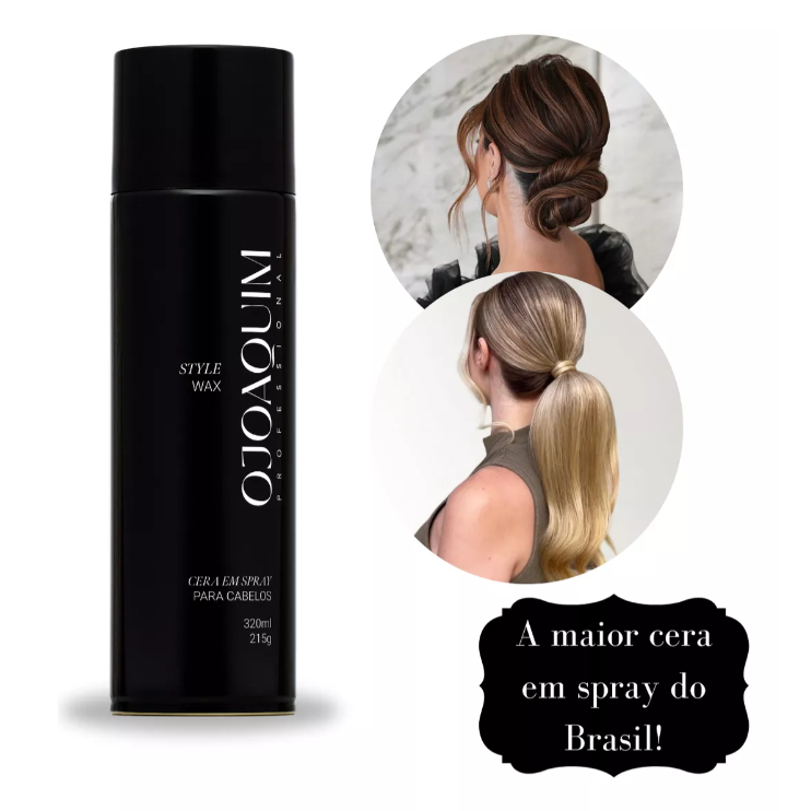 Cera Spray Para Cabelo Style Wax Ojoaquim Profissional 320ml em Oferta na Shopee