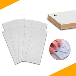 500 Adesivos Tapa Furo Branco Tx 13mm P Moveis 10 Cartelas