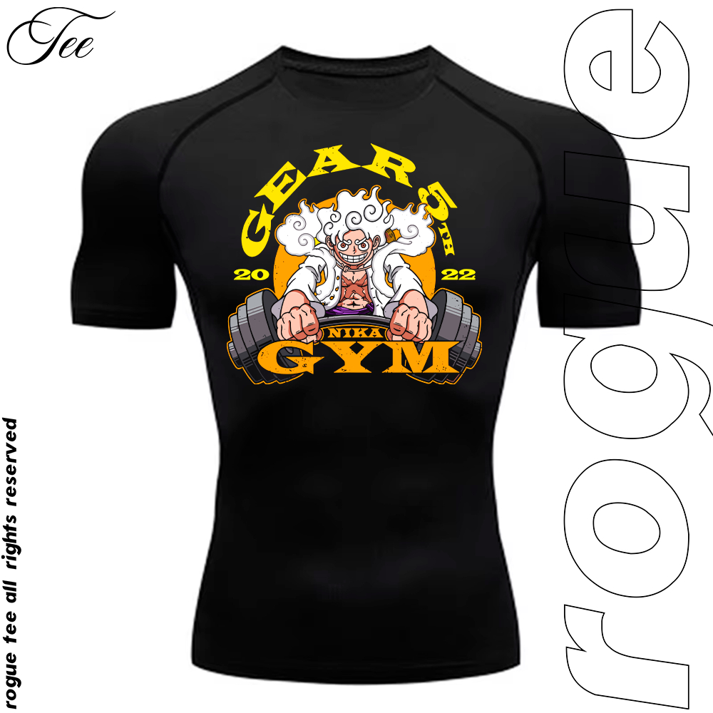 Camiseta De Compressão Dri-fit Gear 5th Nika Gym One Piece Monkey D Luffy
