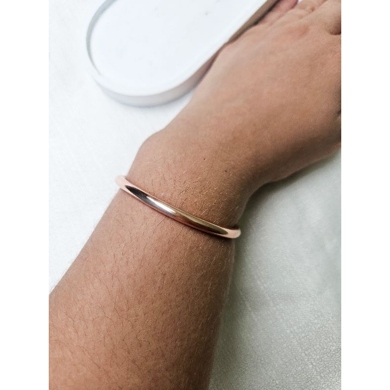 Bracelete Grosso Aberto de Cobre Puro 100% Natural sem Verniz