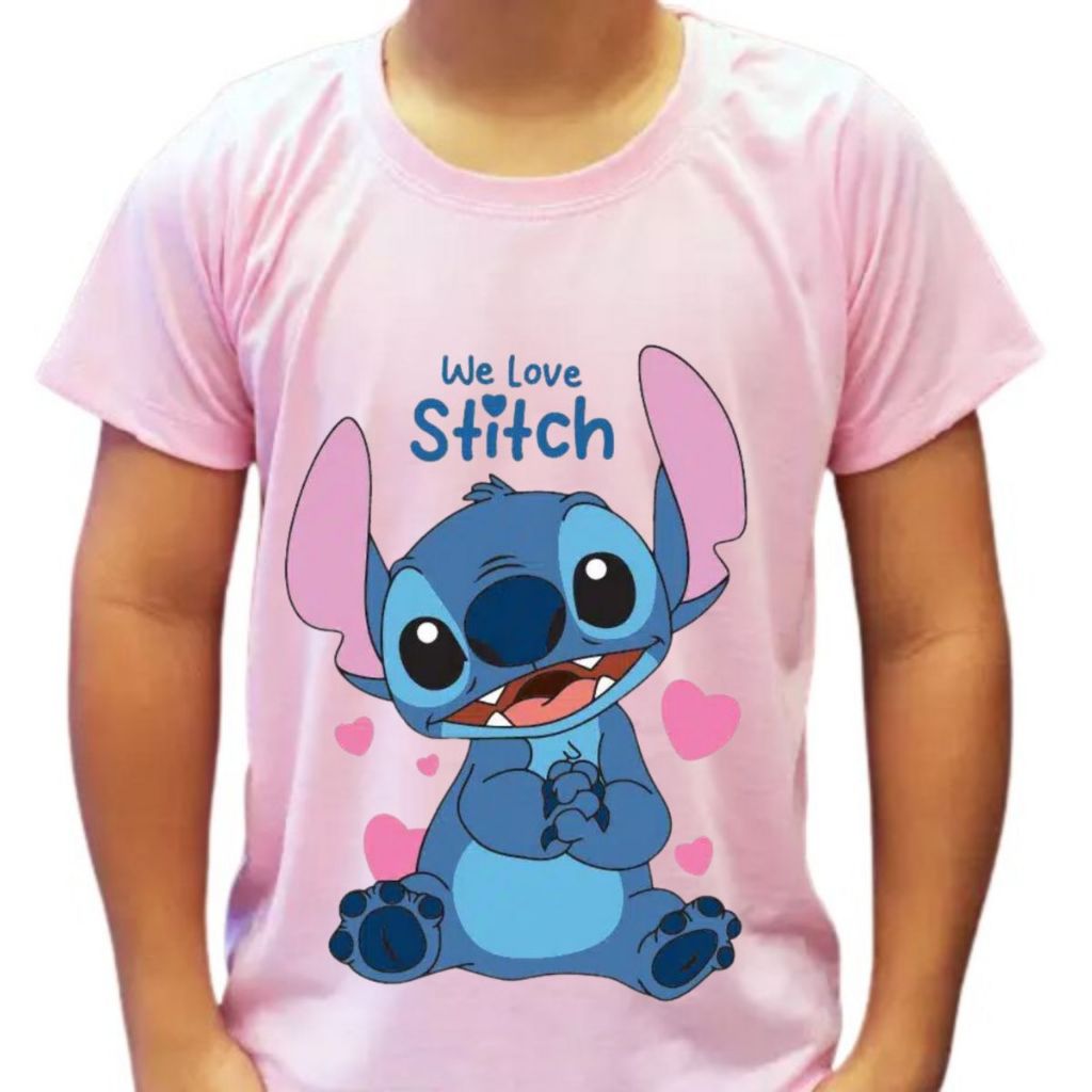 CAMISA 100% ALGODÃO Fantasia Infantil Roupa Menino GARFIELD SONIC HEROIS Marvel Menina STITCH MICKEY Camisetas