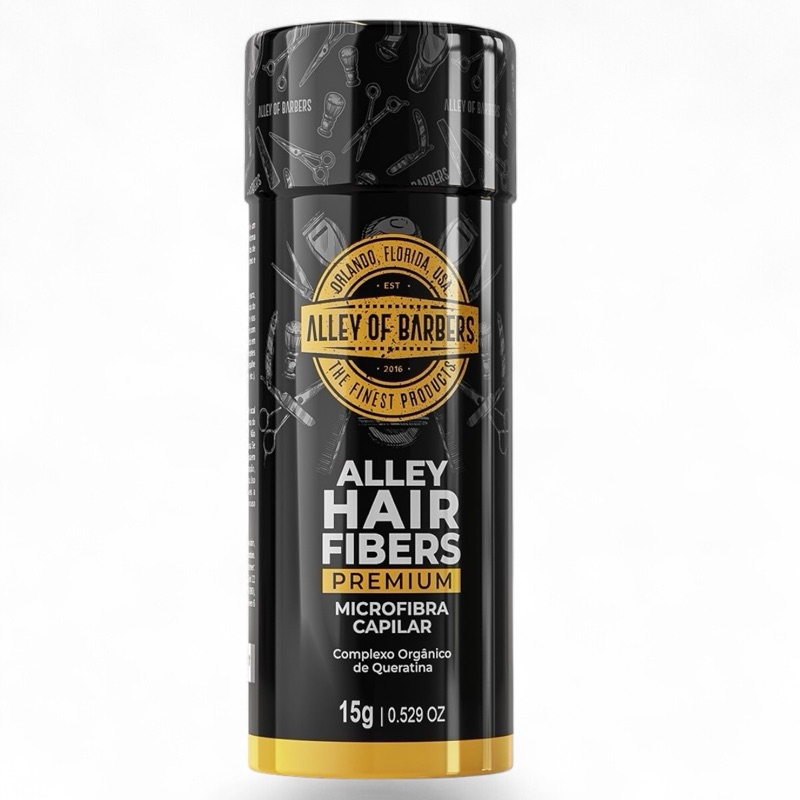 Fibra Capilar 15g Alley of Barbers – Espessura 0,04mm para Falhas e Volume Cabelo e Barba