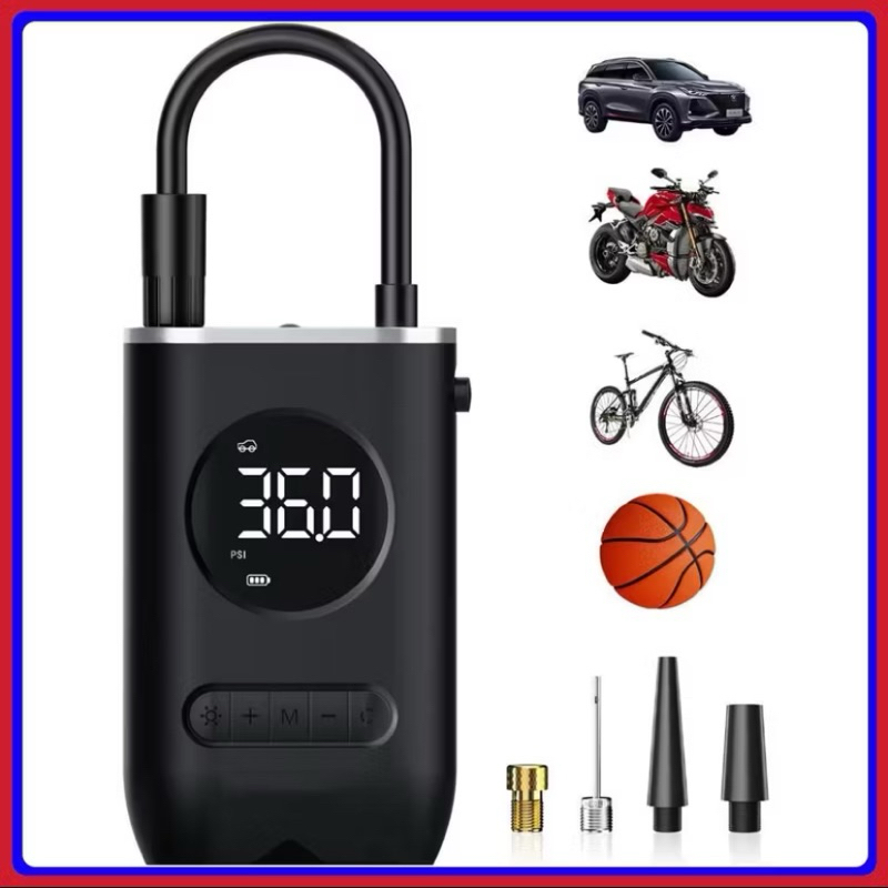 Mini Compressor de Ar Portatil Recarregavél Digital USB Calibrador Pneu Envio Imediato
