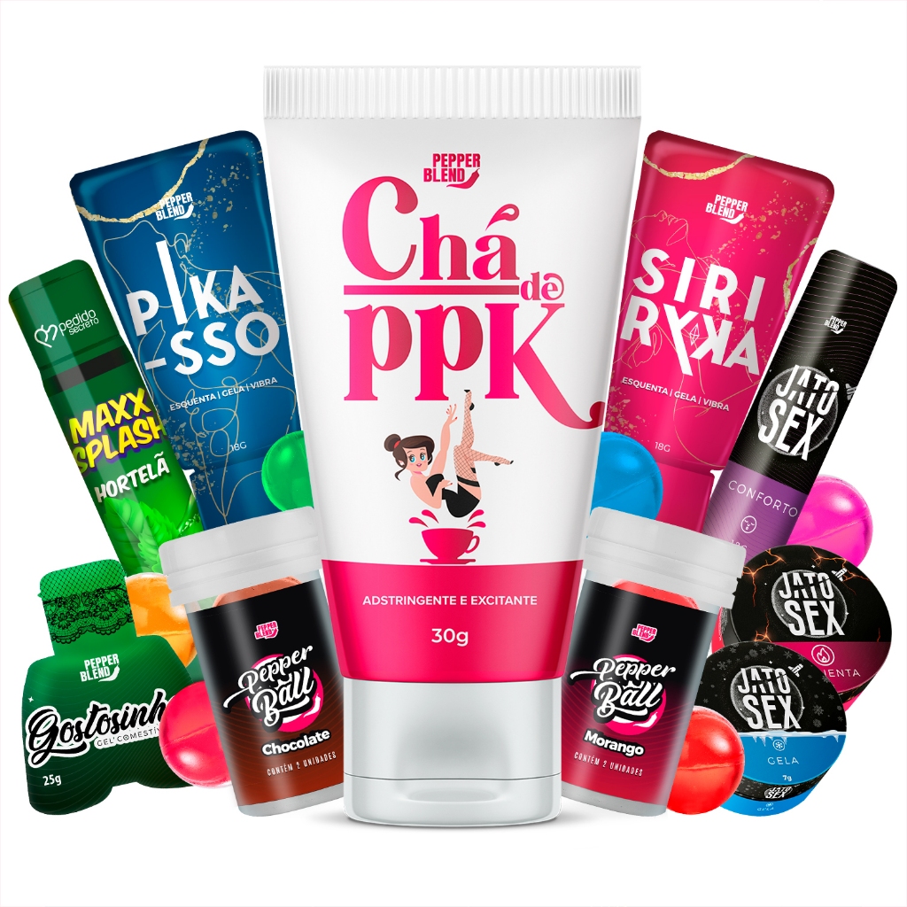 Kit 10 Produtos Sex Shop Gel Lubrificante Comestíveis Excitantes Masculino Feminino Bolinhas Erótica