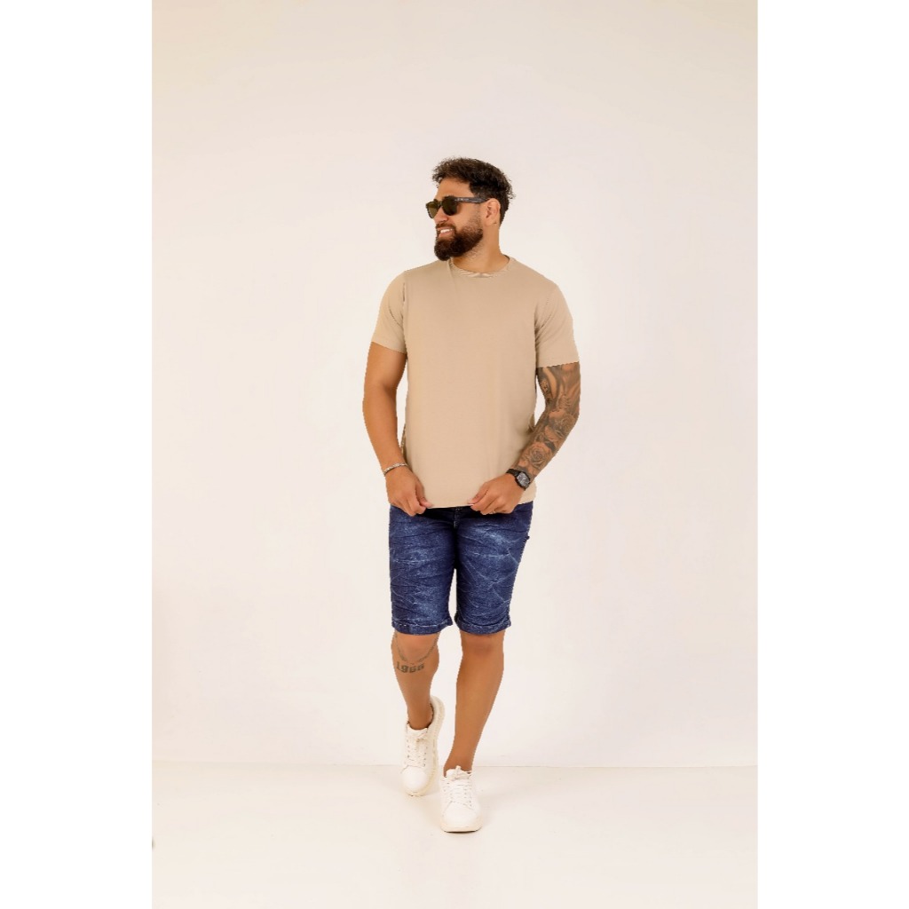Bermuda jeans  masculina com lycra marmorizada com elastano,para homem ,com lycra