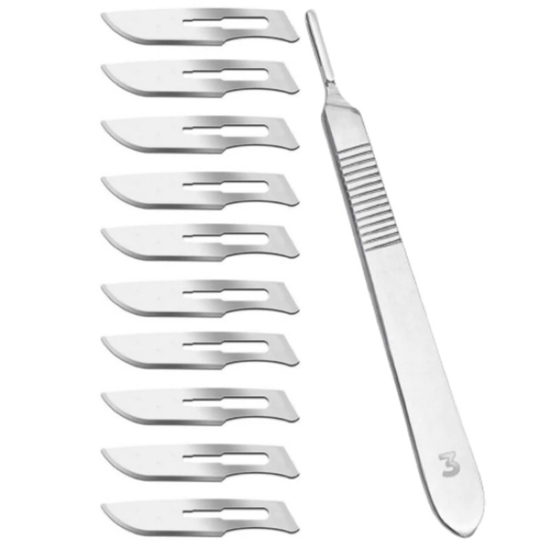 Kit Cabo Bisturi + 10 Laminas Escolha seu Tamanho