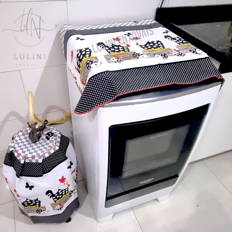 Kit 2 Peças Capa Botijão + Fogão (4 ,5 e 6 BOCAS) tecido OXFORD - Casa e Decoração em Oferta na Shopee